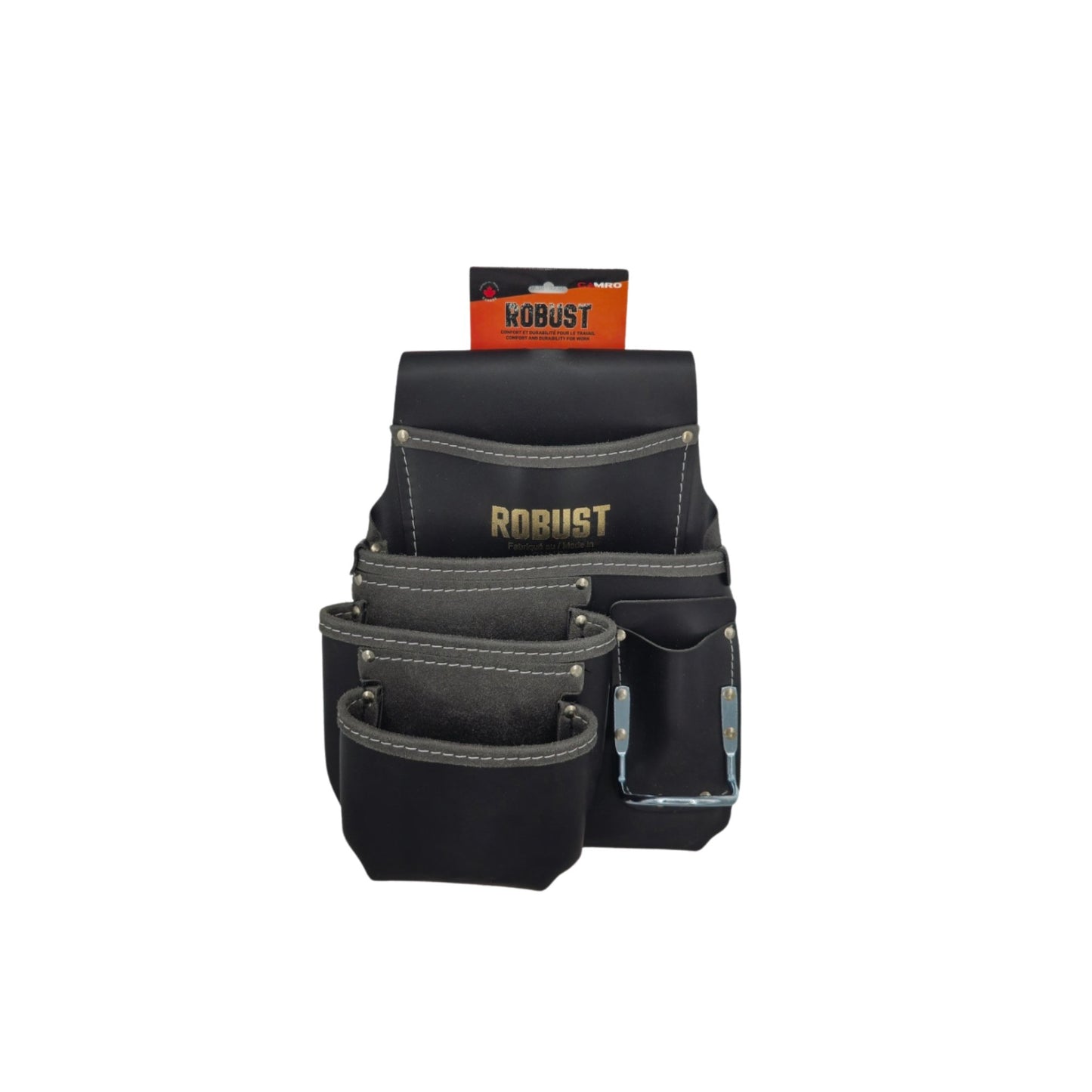 Sac à outils 4 poches avec porte marteau et insertion ROBUST - Camro Industrial