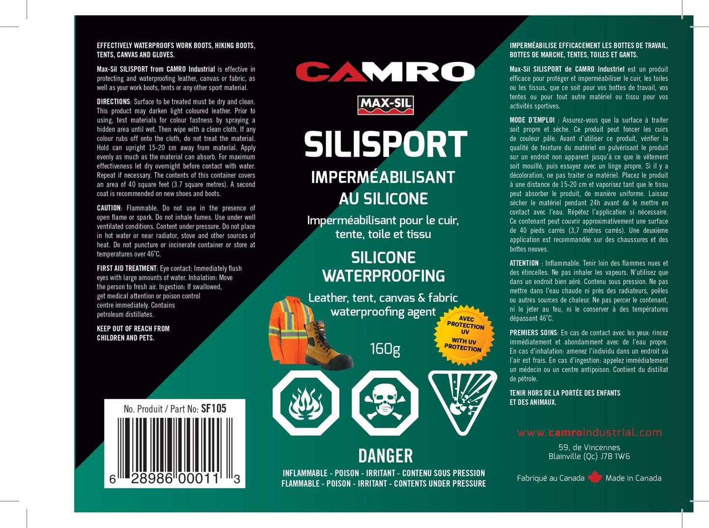 SILICONE EN AÉROSOL - SILISPORT 160 g - Camro Industrial