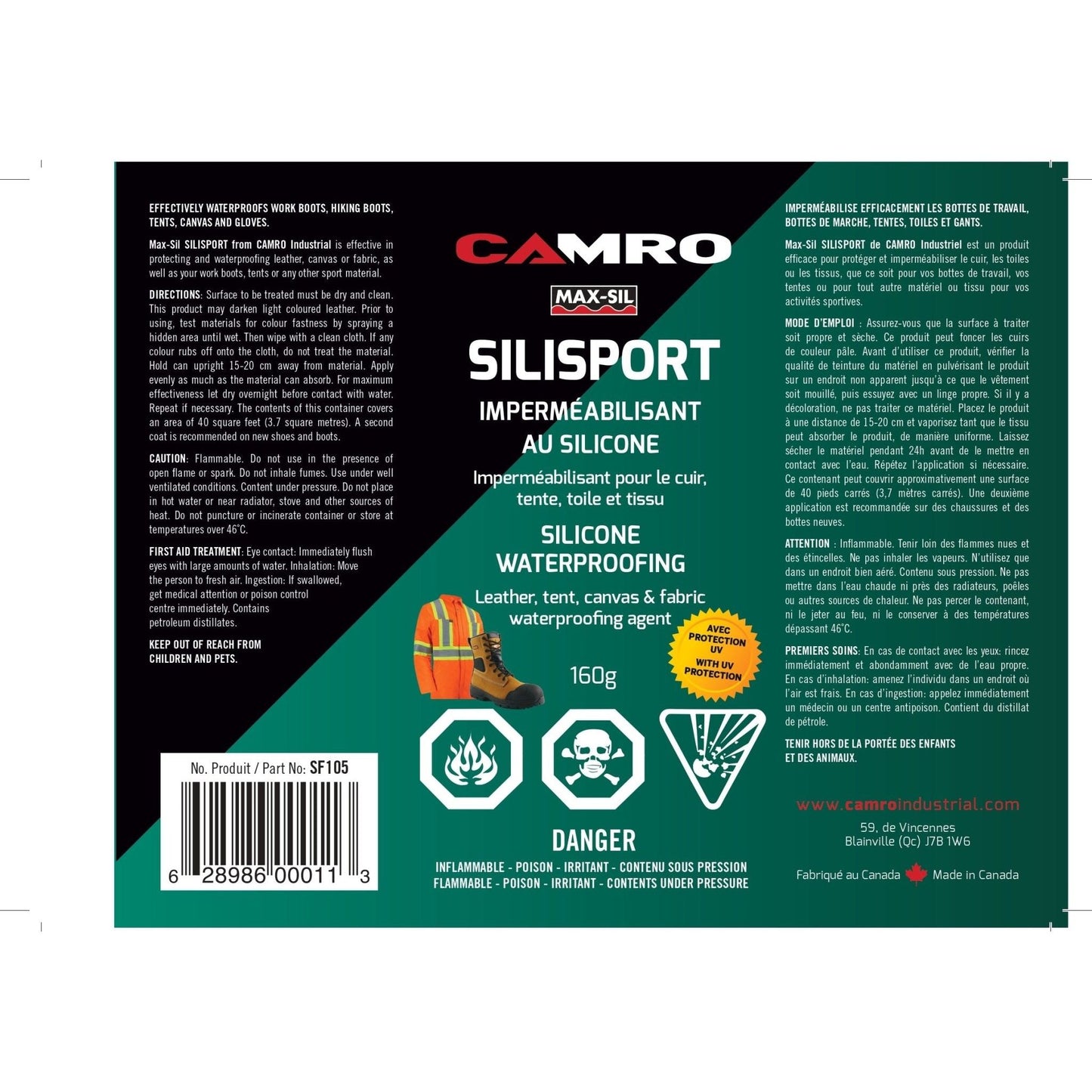 SILICONE EN AÉROSOL - SILISPORT 160 g - Camro Industrial